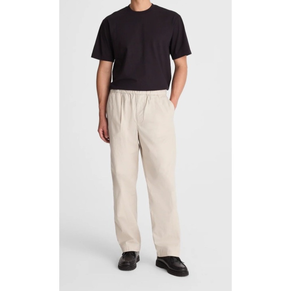Madewell Mens Easy Pants Light Khaki Tan Elastic Waist Medium (34X31) NWT